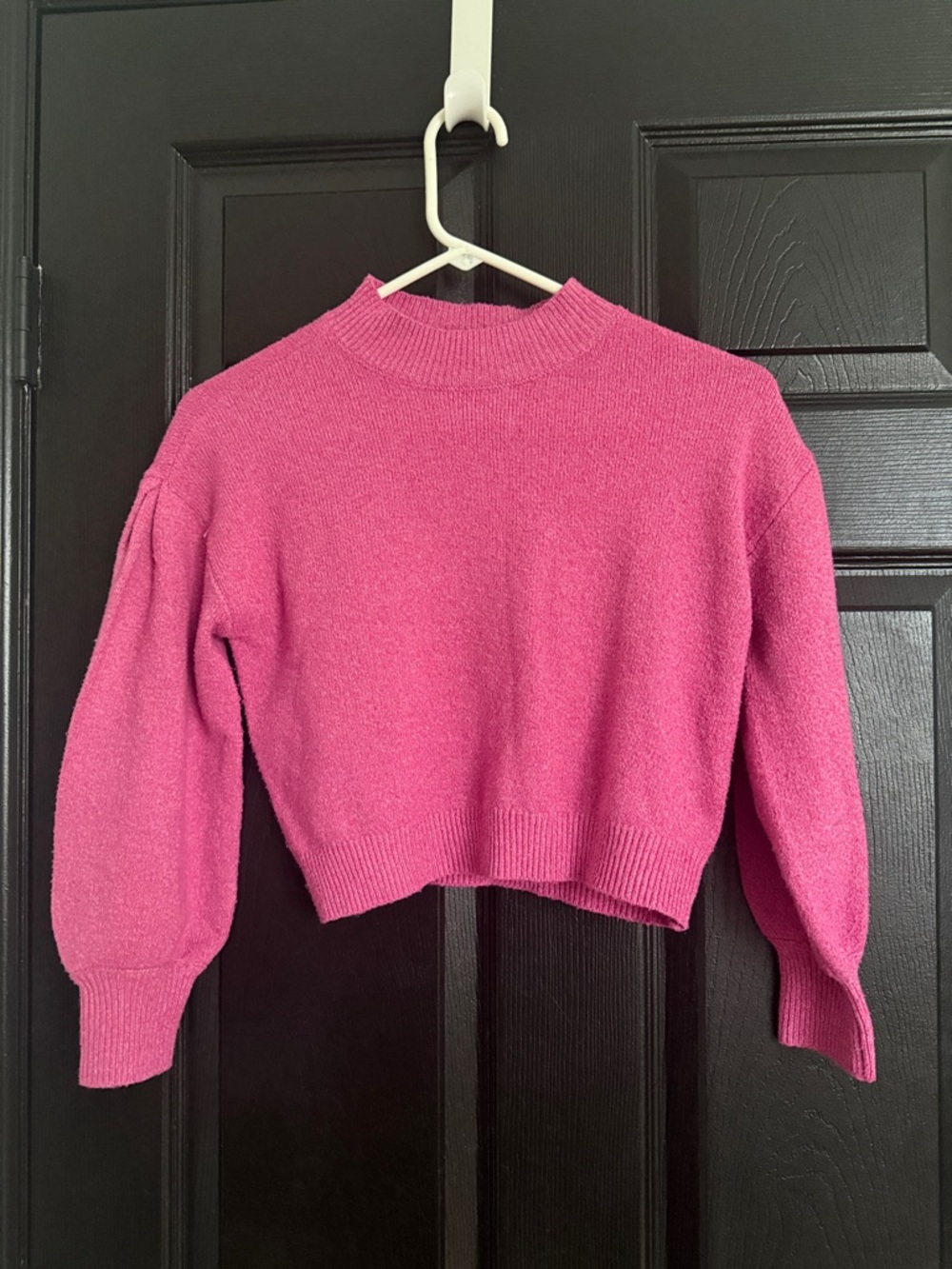 GB Girls Pink Knit Cropped Sweater
